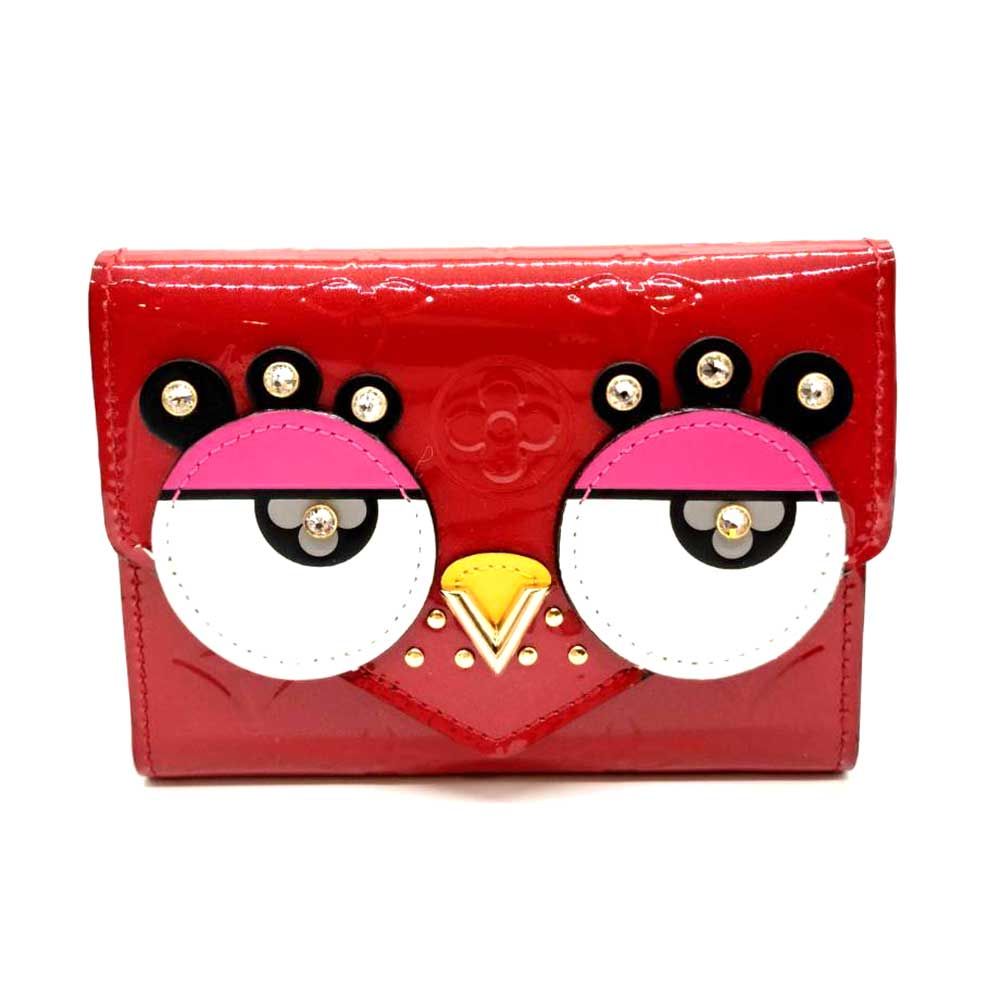 LOUIS VUITTON ルイヴィトン ヴェルニ 三つ折財布 レッド 美品 LOUIS