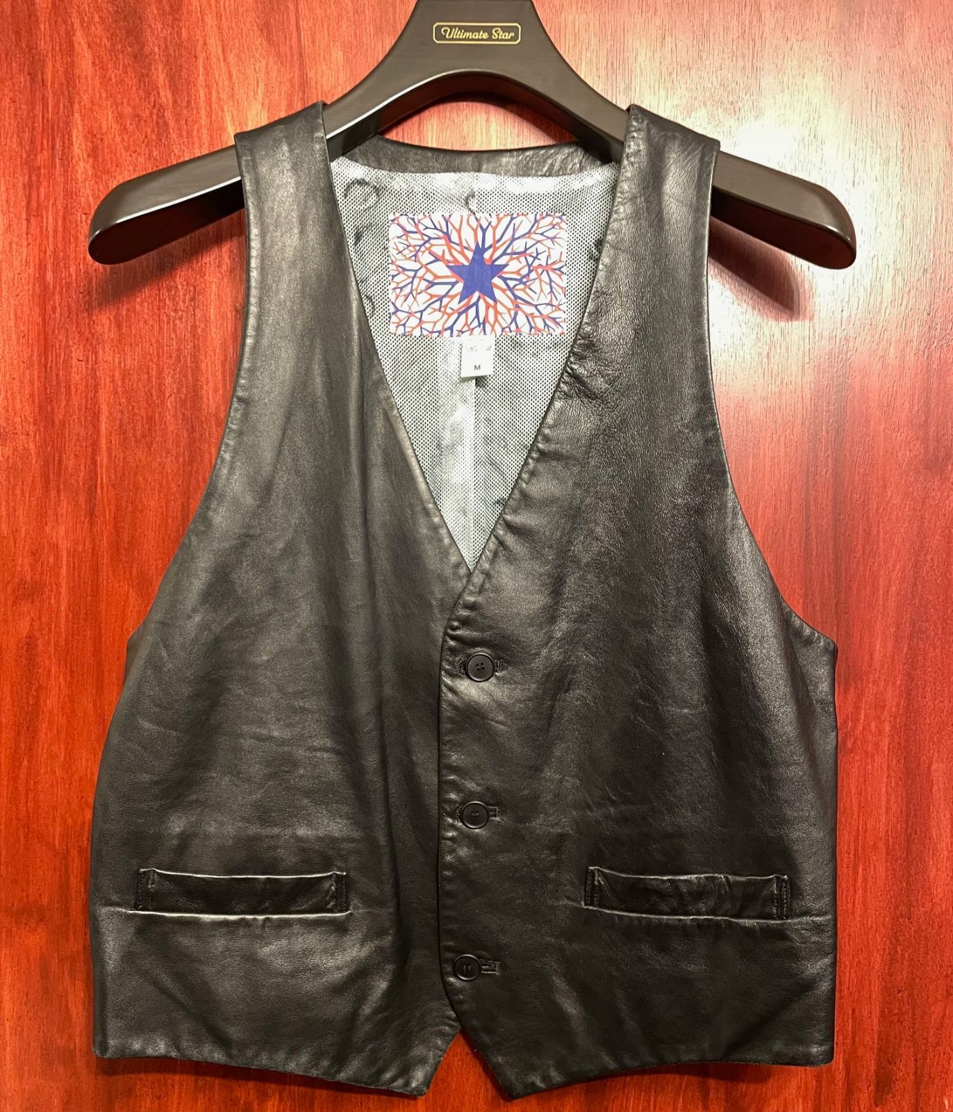 激 MADE IN JAPAN製 2009年モデル ラムレザージレベスト ブラック Mサイズ