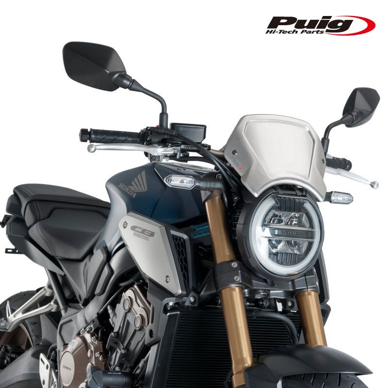 Puig 9803P FRONT PANEL Aluminium [SILVER] CB1000R NEO SPORTS CAFE (18-20) CB650R NEO SPORTS CAFE (19-23) プーチ フロントパネル ゼッケンプレート
