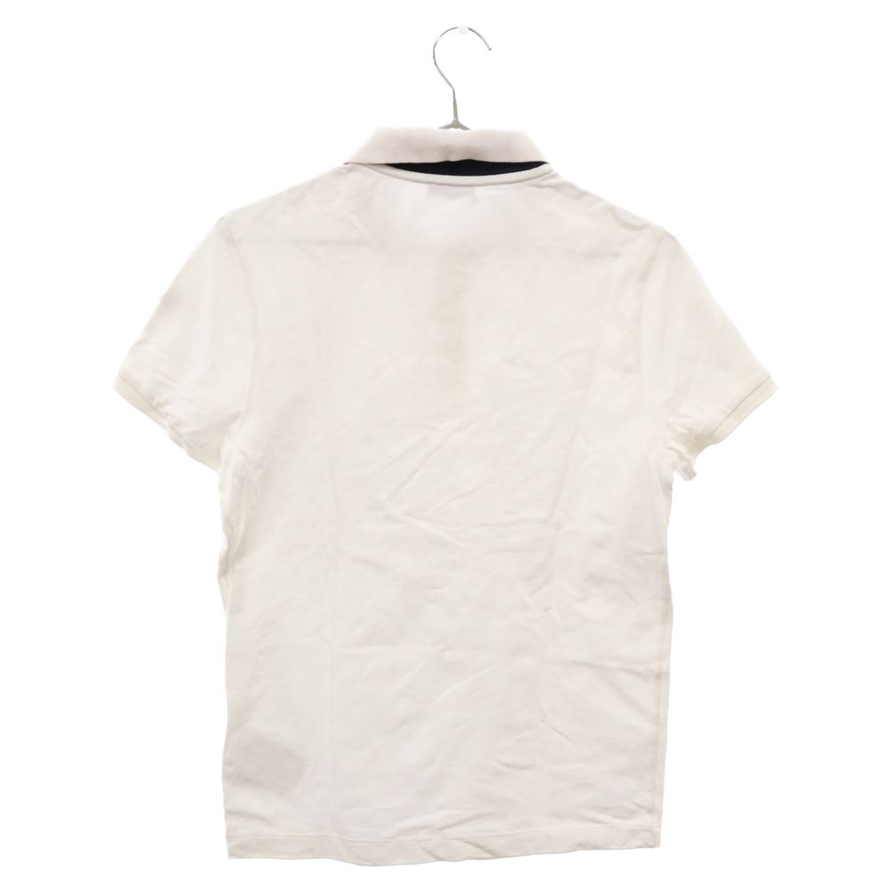 MONCLER (モンクレール) MAGLIA POLO MANICA CORTA 襟ロゴ入り半袖ポロシャツ ホワイト E20918305150