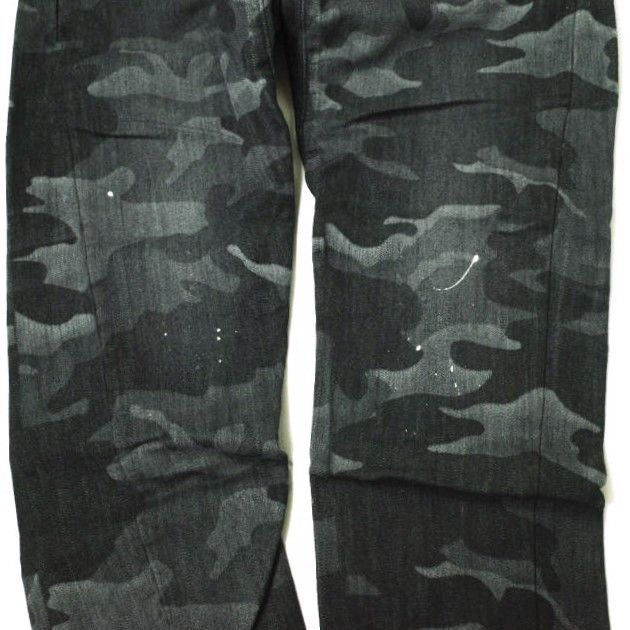 TWIST JEANS e イージーンズ 日本製 岡山児島 ペイント JEANS│YENJEANS LONGSNOUT ペイントジョグ ボトムス新古品中古e 定価35,200円 ジーンズ スキニー ジップフライ |