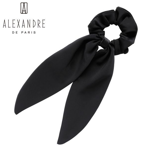 アレクサンドル ドゥ パリ タイムレス シュシュ 髪飾り ブラック フランス製 ALEXANDRE DE PARIS TIMELESS RIBON CHOUCHOU TCH-26T-A23 N-NOIR