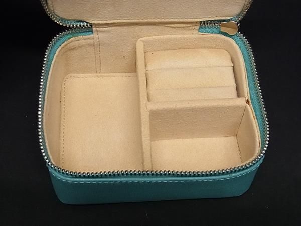 【極美品】ティファニー レザージュエリーケース　ティファニーブルー 極美品】ティファニー レザージュエリーケース ティファニー
