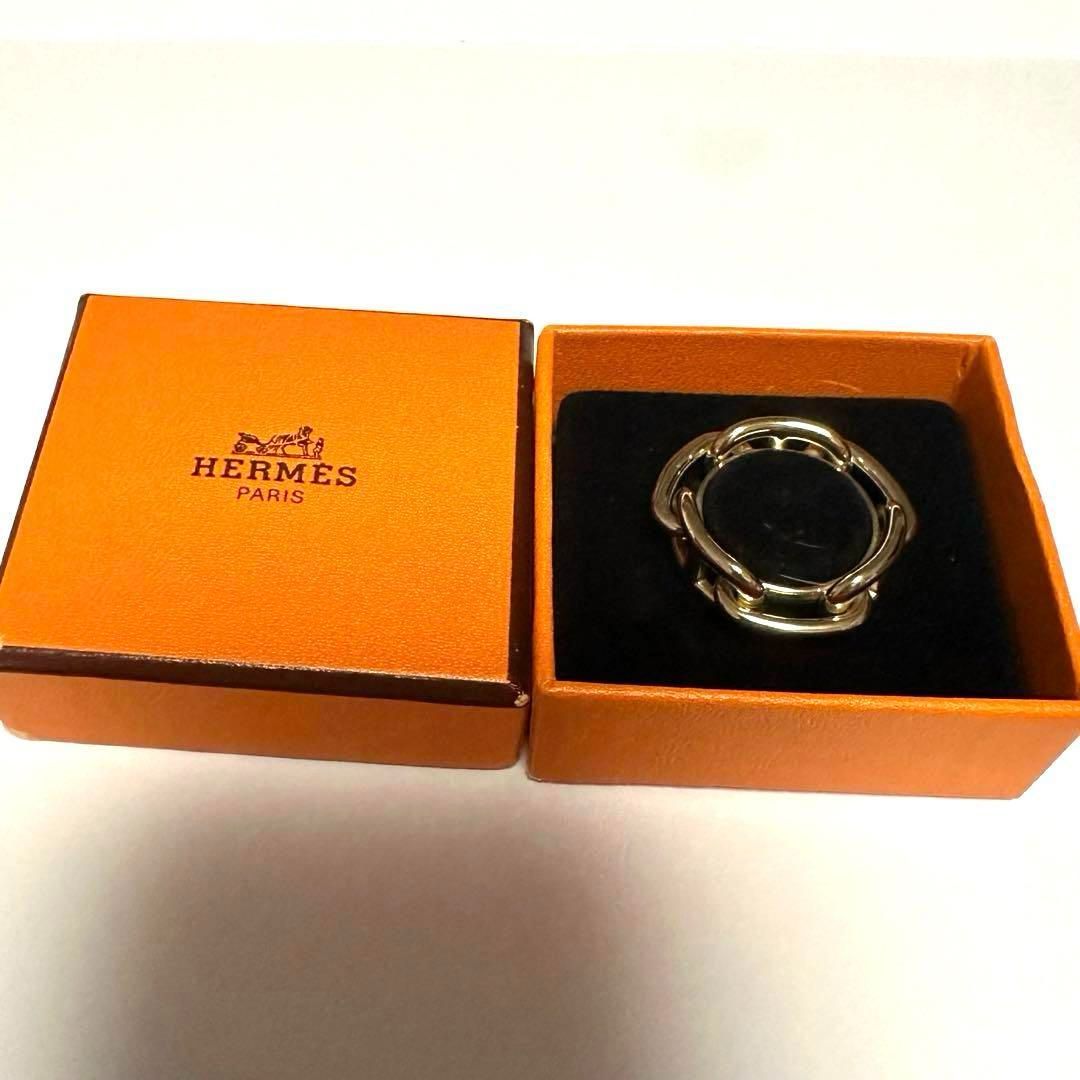 エルメス HERMES シェーヌダンクル スカーフリング GP ゴールド 極美品