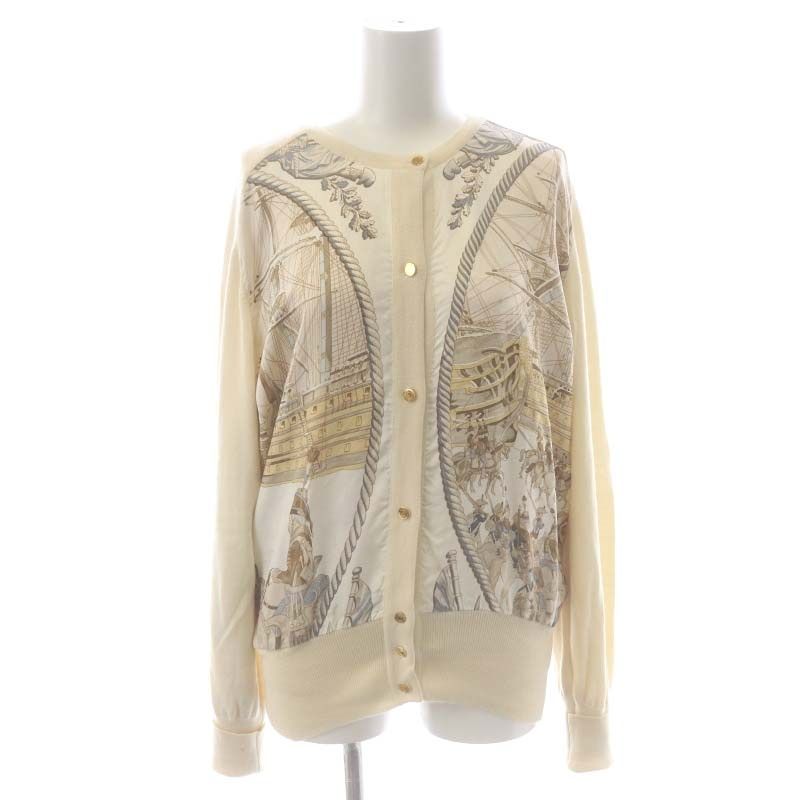 HERMES エルメス ニット シルク カーティガン ツイルレーヌ