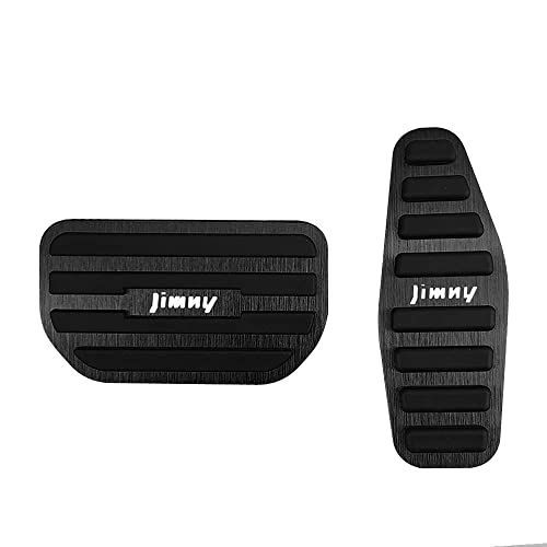 ATオートマ用_ブラック BOYOUS最新型スズキ 新型ジムニー JB64W シエラ JB74W オートマ用 アルミ ペダル 工具不要 AT設計 ブレーキ アクセル カバー 防キズ 防汚れ 滑り止め 2点セットブラック