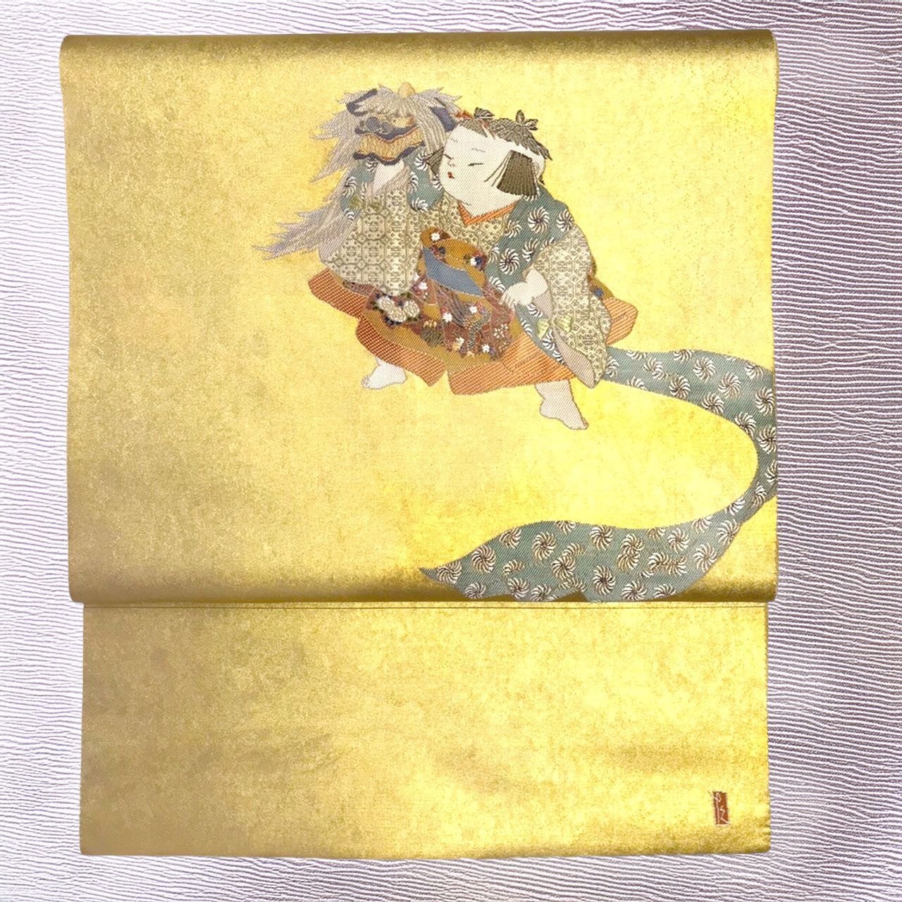 由水十久監修　袋帯　ながしま織物　金色 楽器 9月末限定在庫処分！【長嶋成織物】 【由水十久】監修 特選