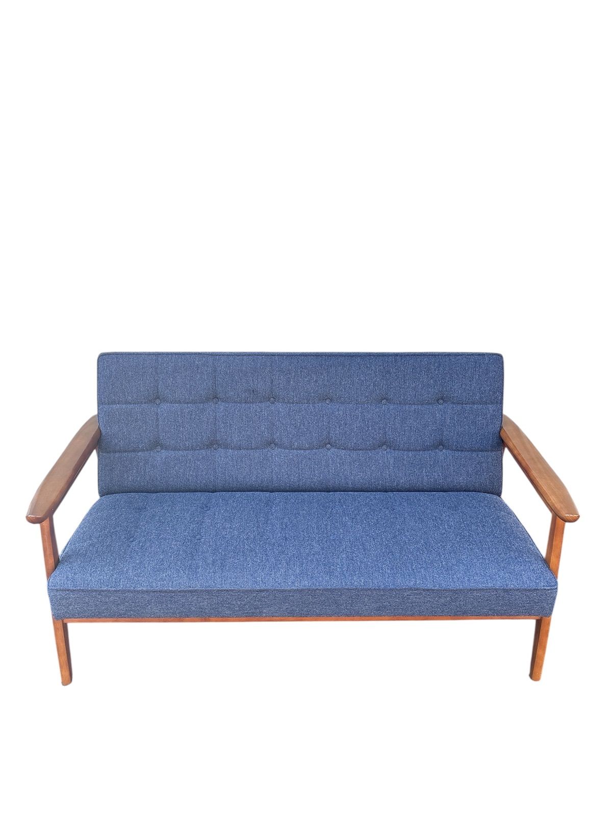 美品！カリモク60 Kチェア2シーター タープブルー カリモク60 2シーター カリモク60 Kチェア タープブルー 2