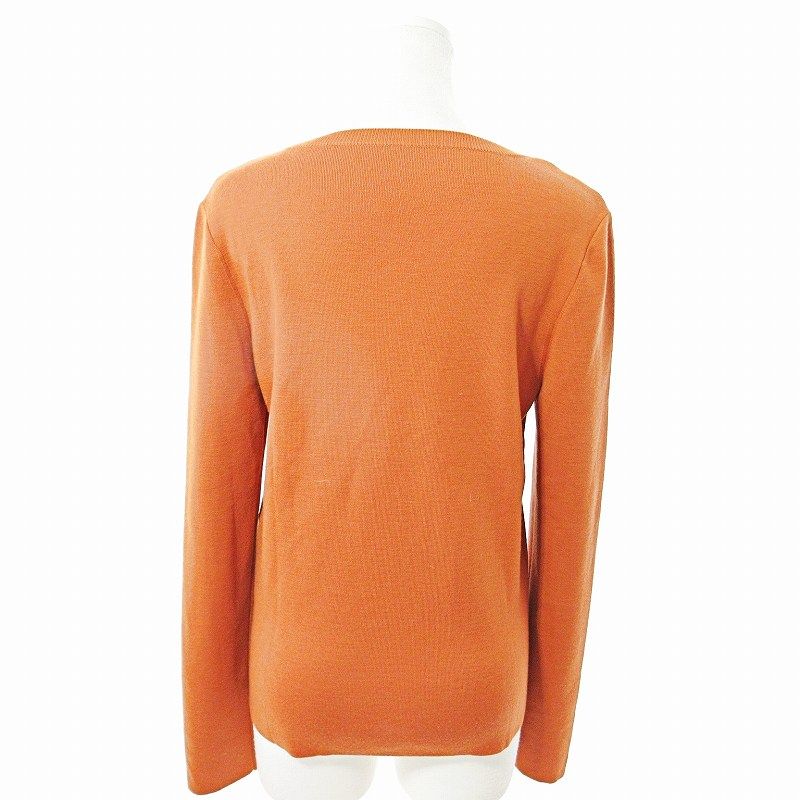 良品　Foxey フォクシー　ニットジャケット　ブラウン系　ロゴプレート　40 良品 Foxey フォクシー ニットジャケット ブラウン系 ロゴ