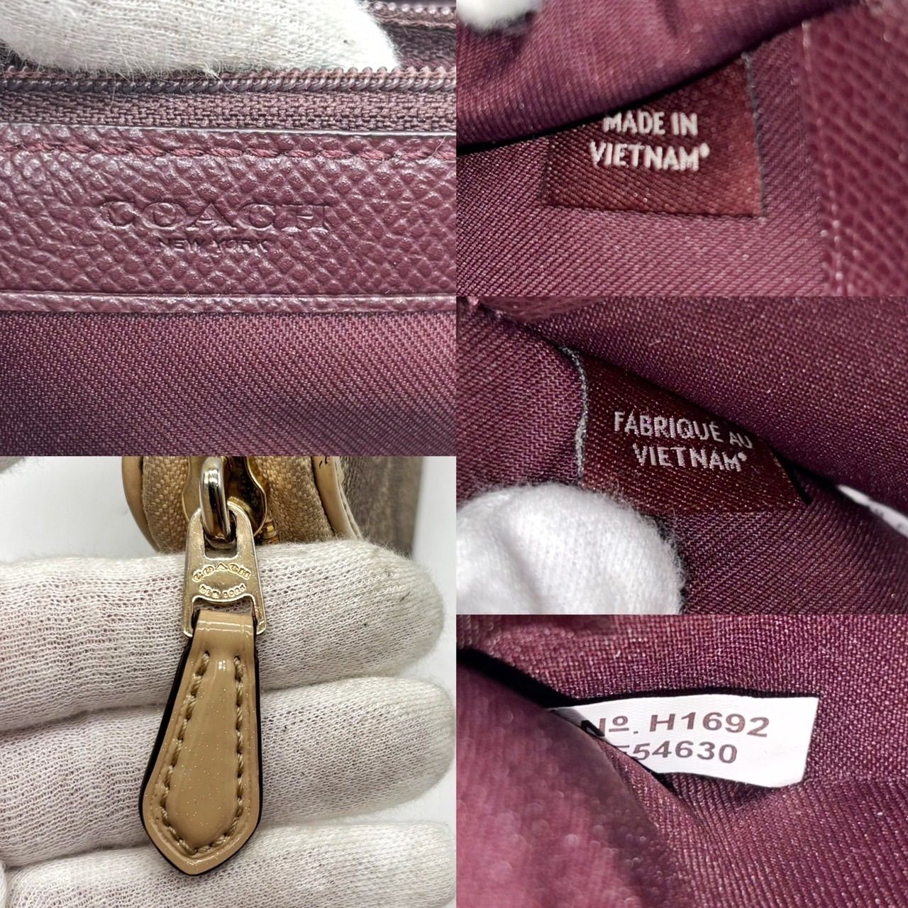 良品】 COACH コーチ 長財布 ラウンドファスナー 馬車金具 