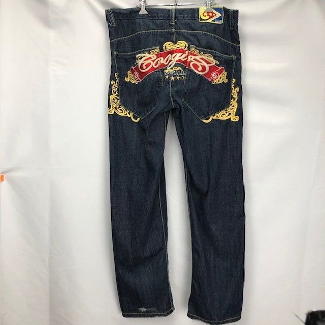 COOGI エンブロイダリー　デニムパンツ　ジーンズ　ダメージ　サイズⅬ34W34　017-031804　06100804　01