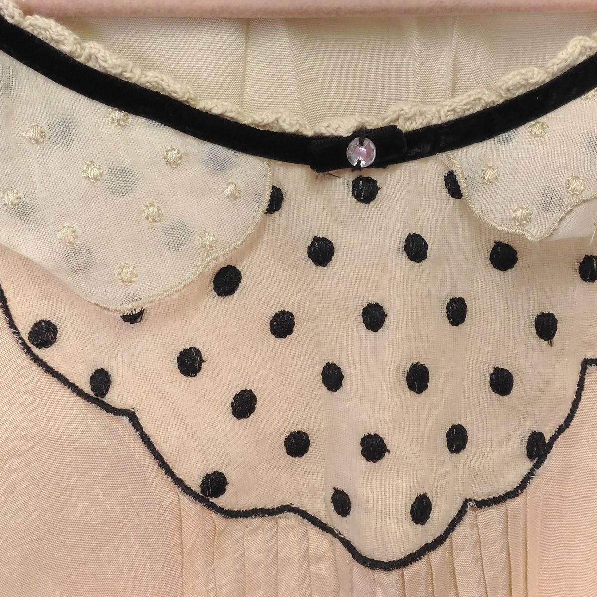 Franche Lippee フランシュリッペ 刺しゅうブラウス ベージュ M