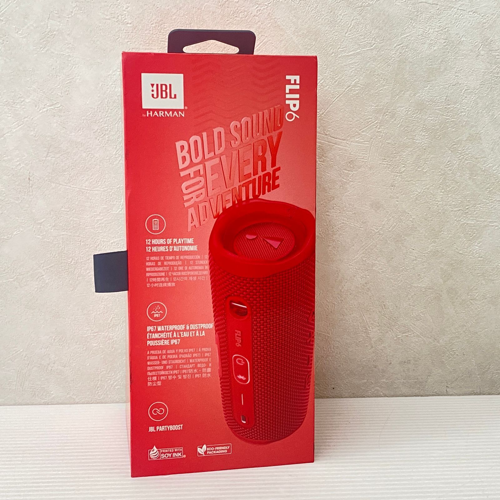 JBL FLIP6 Bluetoothスピーカー レッド JBLFLIP6RED 中古品