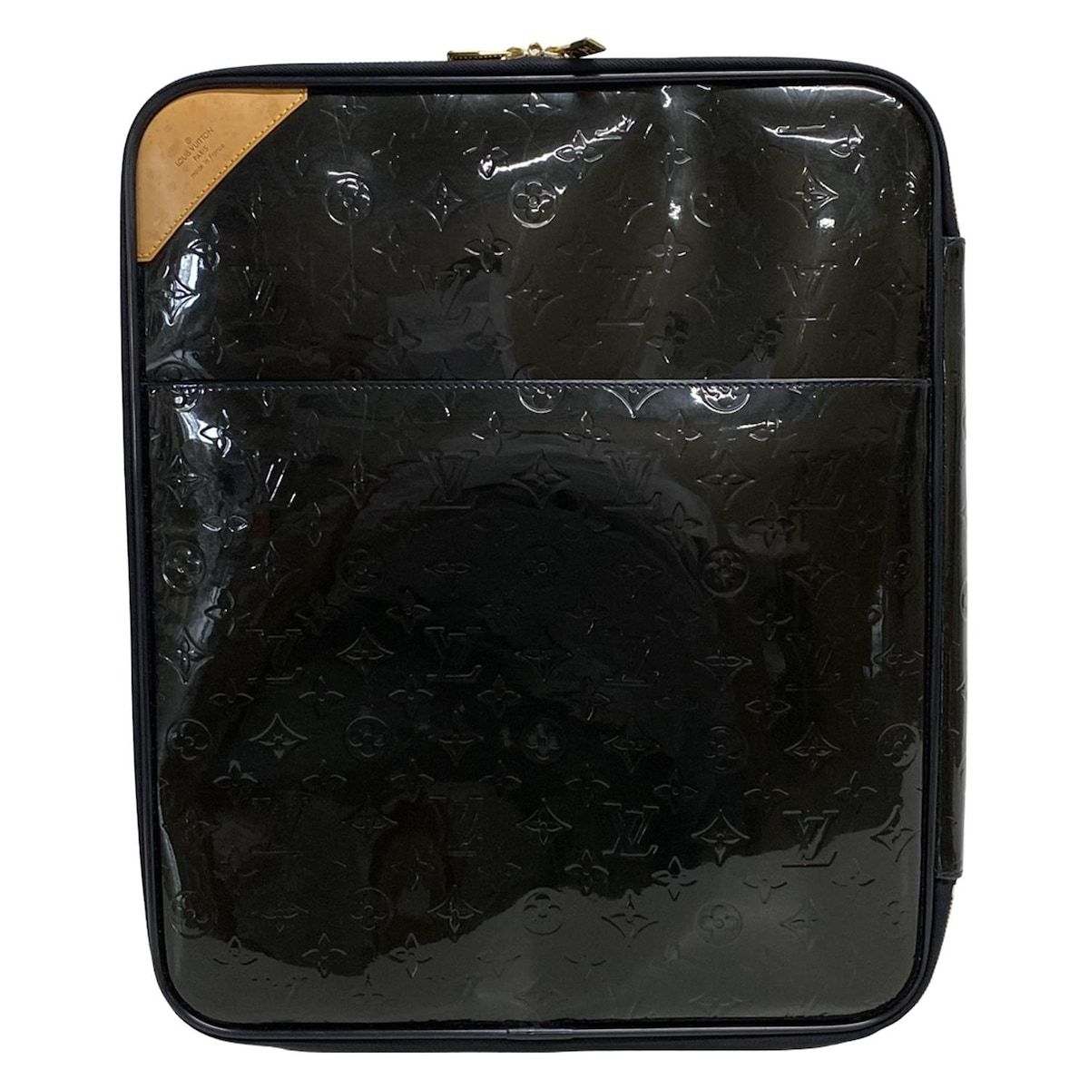 LOUIS VUITTON ルイヴィトン キャリーバッグ モノグラムヴェルニ ペガス45 M91276 ブルーニュイ レザー