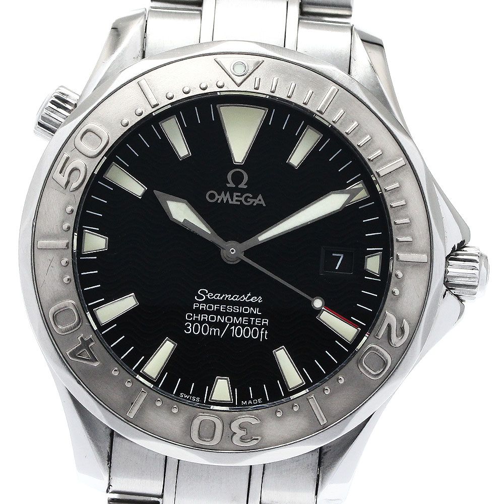 オメガ OMEGA 2230.50 シーマスター300 WGベゼル デイト 自動巻き メンズ_877675