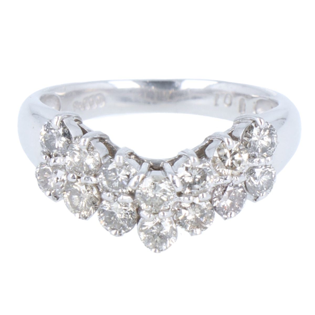 ダイヤモンド デザインリング 指輪 プラチナ Pt 900 1.01 ct 4.6 g 10号 レディース ジュエリー 宝石 アクセサリー -A 9304