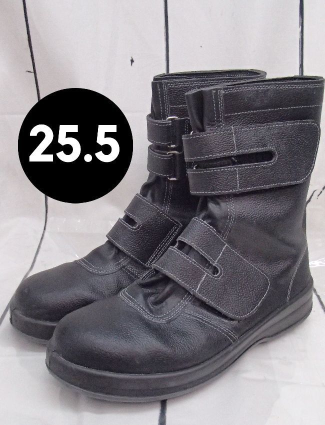 中古【シモン】SS38 メンズ 安全靴 短靴 JIS合格 ブラック 25.5 241231W028