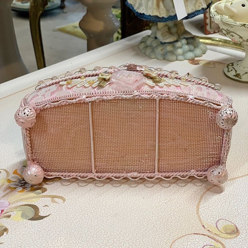 ロココ調 ジュエリーボックス ピンク ケース 長方形型ボックス ローズ