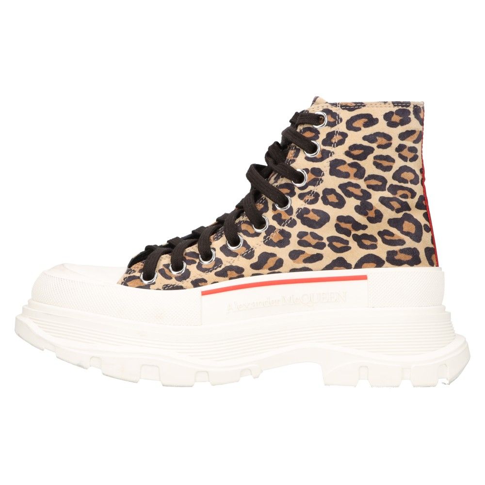 Alexander McQueen アレキサンダーマックイーン TREAD SLICK トレッド スリックレオパードハイカットスニーカー 650778 ブラウン/ベージュ Alexander McQueen (アレキサンダーマックイーン) TREAD SLICK