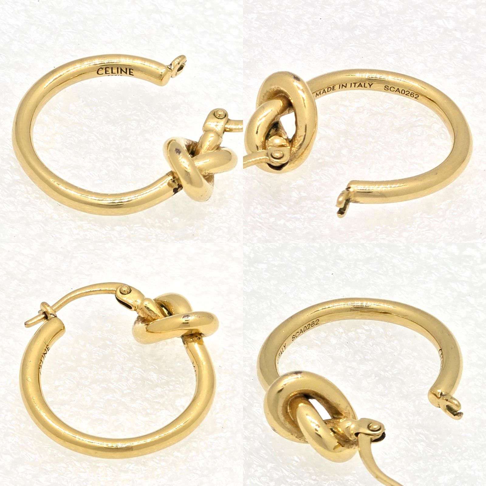 CELINE ノット スモールフープピアス / ゴールドフィニッシュ ブラス 楽天市場】CELINE【セリーヌ】 ノットスモール フープピアス