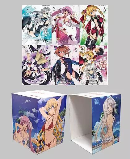 【】アニメBlu-ray Disc ハンドレッド 初回生産限定版 BOX付き全6巻セット(とらのあな全巻収納BOX付き)