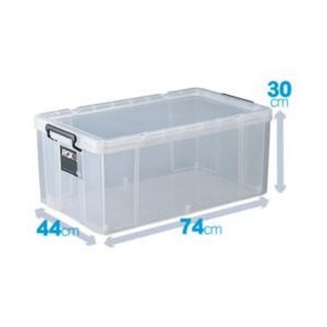天馬 tenma ロックス740L 箱売り3入 クリア 収納ケース 押入れ収納 ボックス 積み重ね スタッキング プラスチック