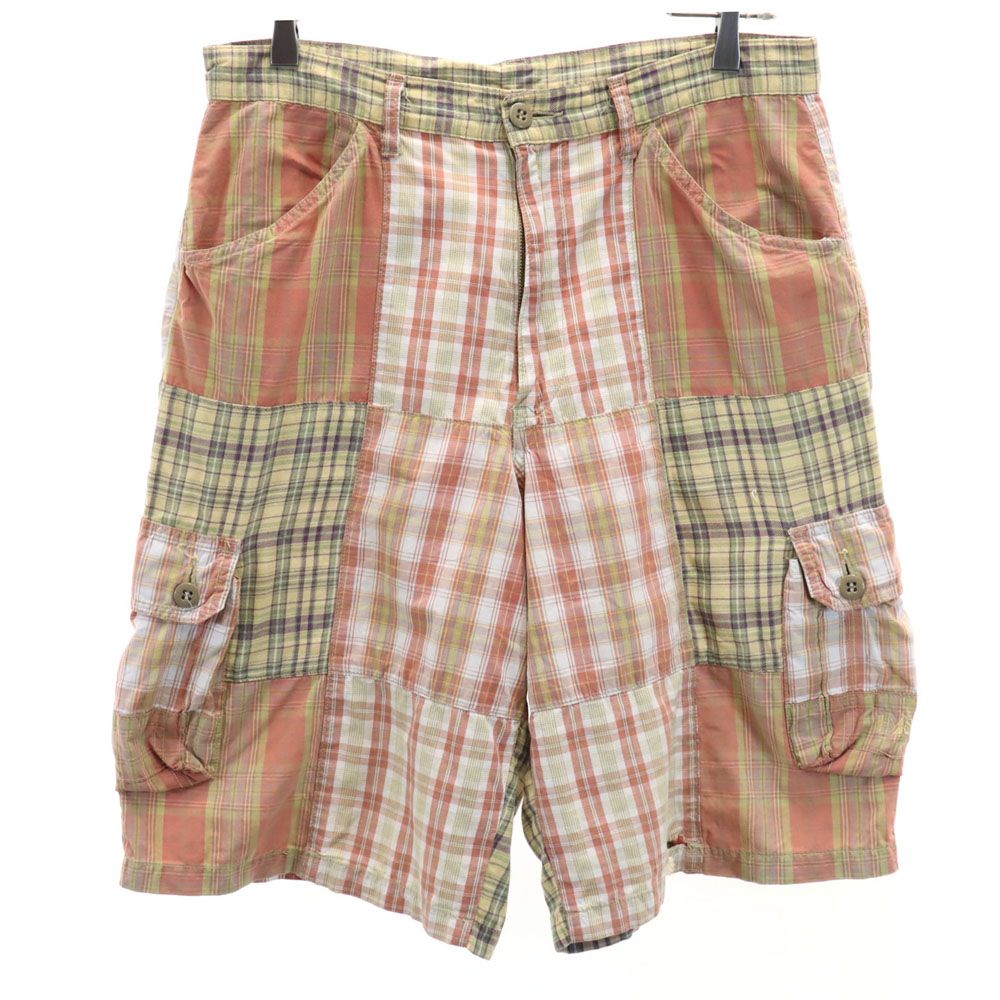 ヒステリックグラマー チェック柄 カーゴショートパンツ 赤茶系 他 HYSTERIC GLAMOUR ハーフ メンズ