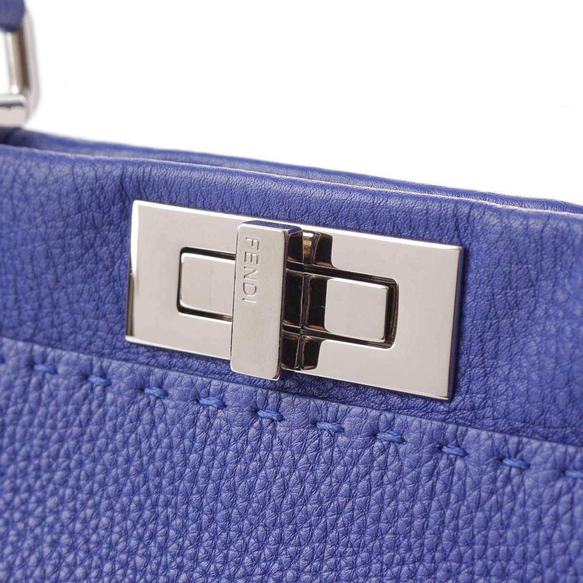 FENDI フェンディ ピーカブー セレリア 2WAYブルー☆ゴールド金具