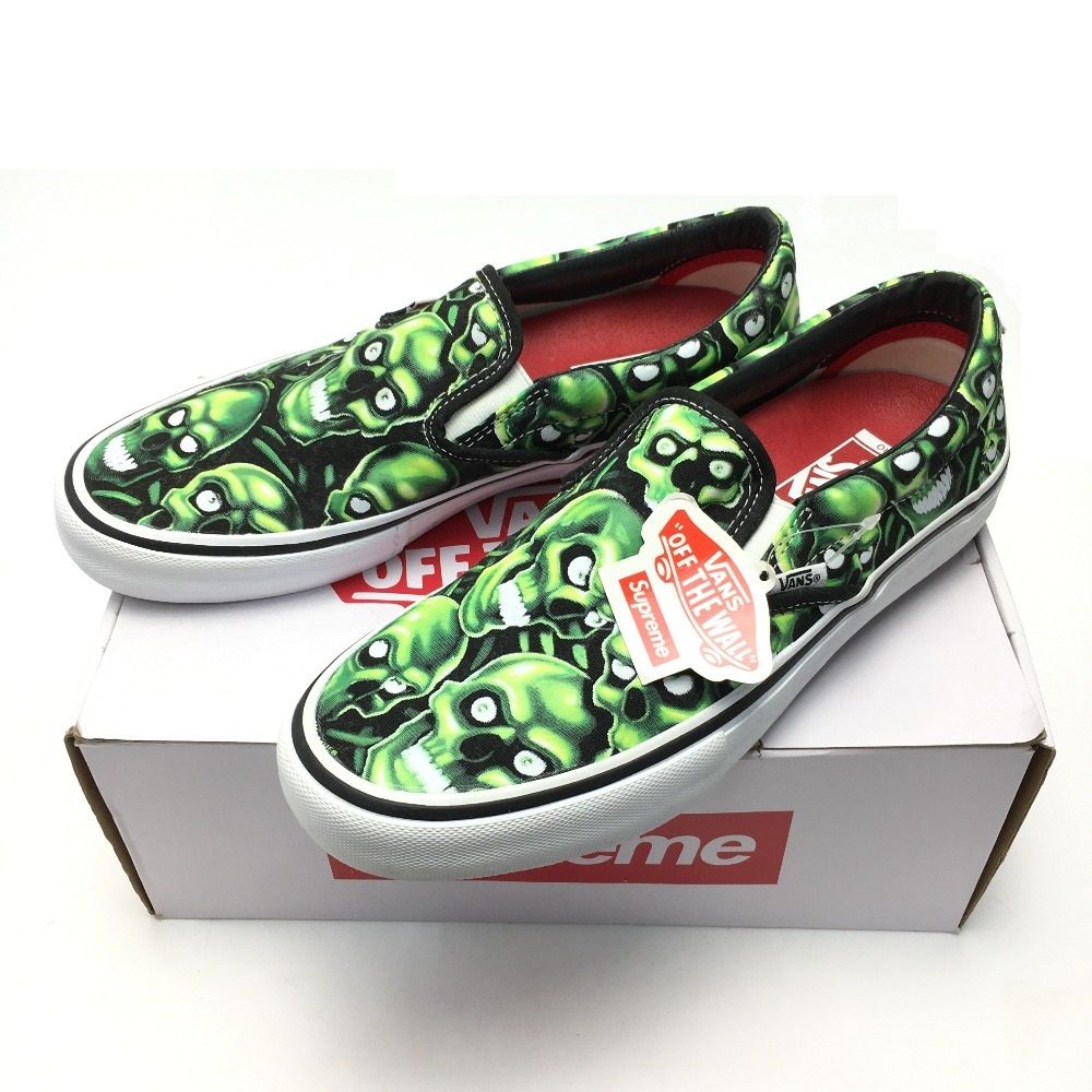 Supreme シュプリーム SUPREME × VANS スカル パイル スリッポン