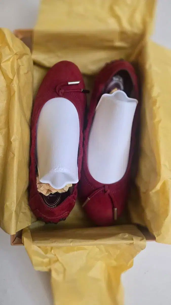 トッズ レッド スウェード バレリーナ フラット 35 5