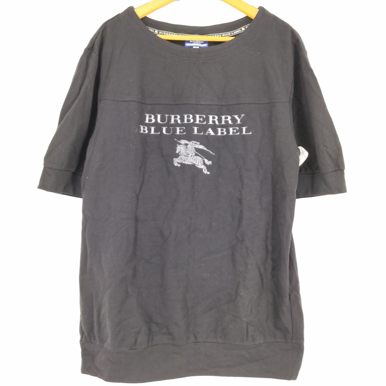 バーバリーロンドンブルーレーベル BURBERRY LONDON BLUE LABEL ミドル丈 クルーネック半袖Tシャツ レディース 38