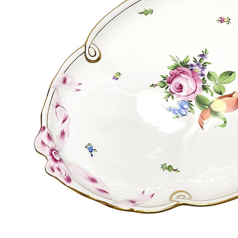 HEREND ヘレンド チューリップの花束 40cm パーティープレート サービストレイ TD2510-2