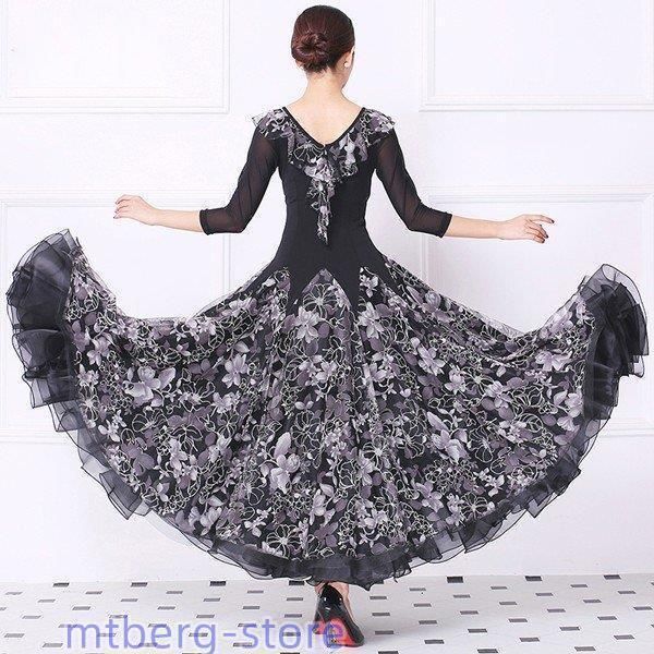 ①☆社交ダンス 衣装☆モダンドレス Mサイズ 練習用イベント衣装 競技