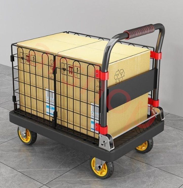 72 48cmカゴ台車 大容量 メッシュ台車 カゴ付き台車 台車 折りたたみ式 カート台車 網籠車 積載運搬車 耐荷重300kg