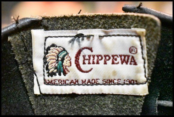 9.5E 良品 白タグ】Chippewa チペワ 91002 ショートエンジニア 7インチ
