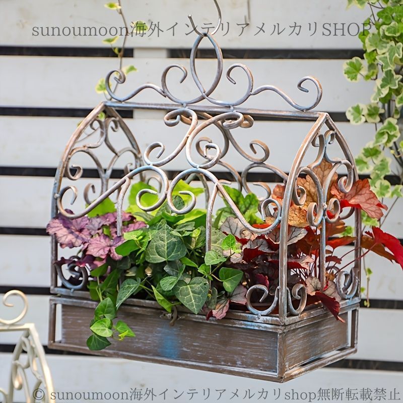 鳥かご型 ヴィンテージ調 プランター おしゃれ かわいい ガーデニング 植木鉢 ガーデン ラック 観葉植物 多肉植物 ドライ フラワー 8-14 WWW_GEBZETESISAT_COM_TR