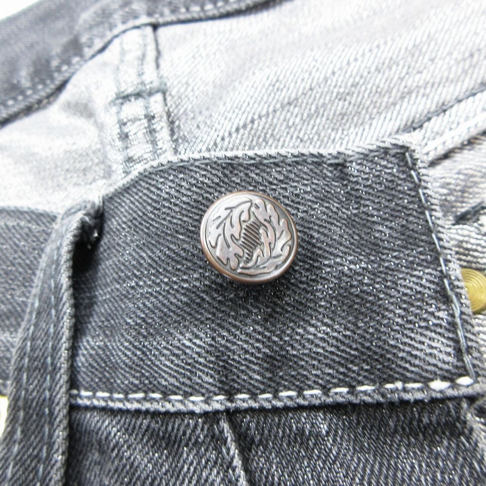 TroisO トロワゾ 日本製 ラメ入りブーツカットデニムパンツ ジーンズ