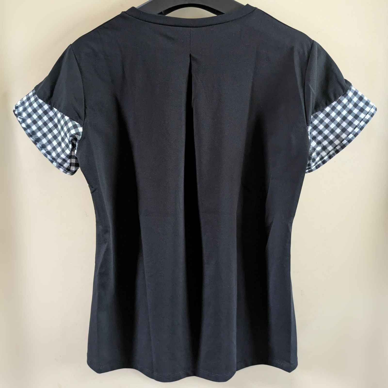 Admiral アドミラル テニス ウェア シャツ ショートパンツ 上下セットアップ Ｌサイズ 品 黒白 ギンガムチェック柄 LLC-HASEGAWATOSO_COM