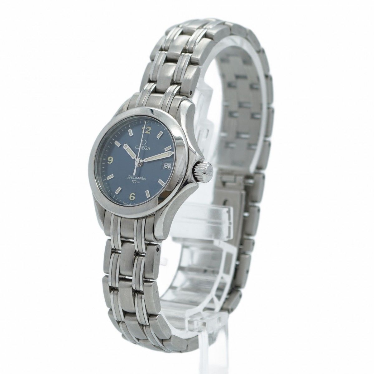 5wwi0199 オメガ シーマスター 2581.83 青文字盤 腕時計 レディース