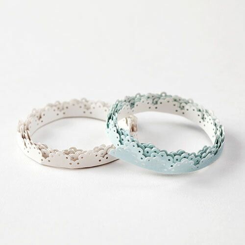 まとめ ミドリ シール PCミュージアム リボン レース柄 W 水色 82435 ×20セット