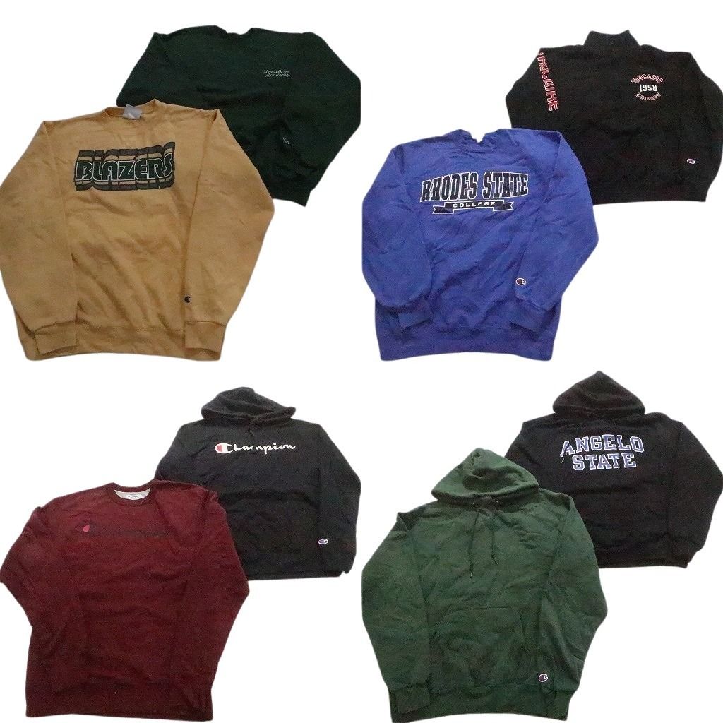 古着卸 まとめ売り チャンピオン Champion スウェット 8枚セット メンズ M プルオーバー フーディー カレッジ 古着 NC3896