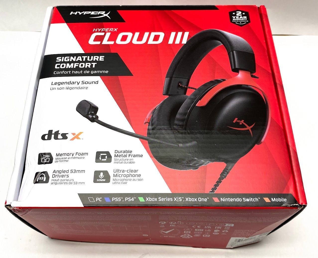 HyperX Cloud IIIゲーミングヘッドセット DTS Headphone X 727A9AA