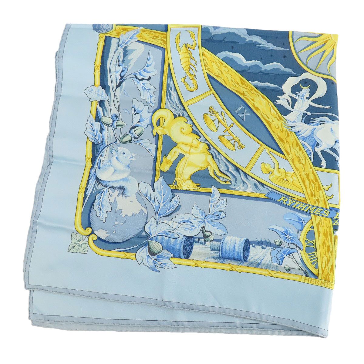 【箱付】エルメス カレ90 世界のリズム スカーフ Hermèsバンダナ/スカーフ