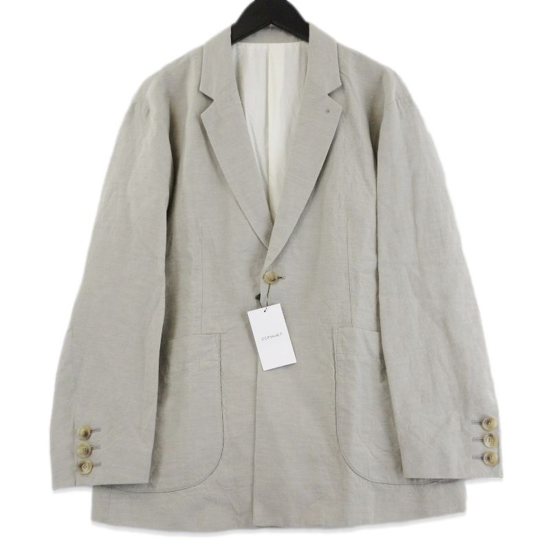 未使用 SOPHNET. ソフネット LINEN WOOL RELAX FIT 1BUTTON BLAZER 