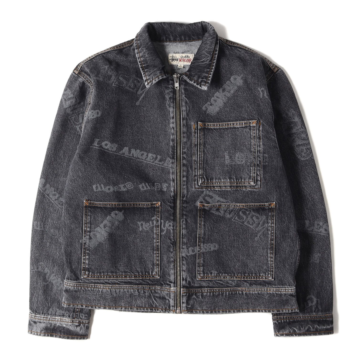 美品 STUSSY ステューシー ジャケット サイズ:M 23SS ロゴ 柄 