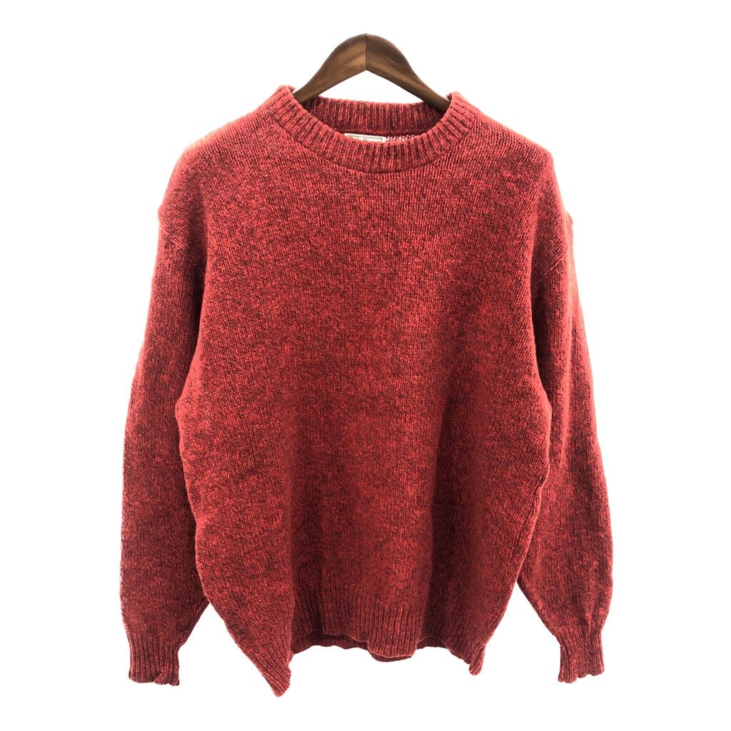 90年代 USA製 L.L.Bean エルエルビーン ウール ニット セーター アウトドア レッド (メンズ XX-LARGE) 中古 古着 Q3354