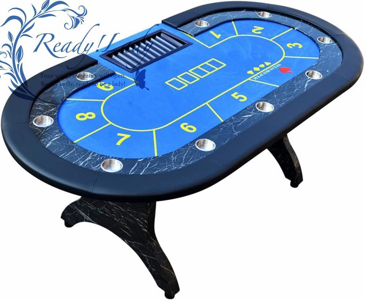 テキサスホールデムブラックジャックテーブル ブラックジャック ギャンブル バカラ 高速布 ポーカーテーブル カップホルダー付き カジノ レ