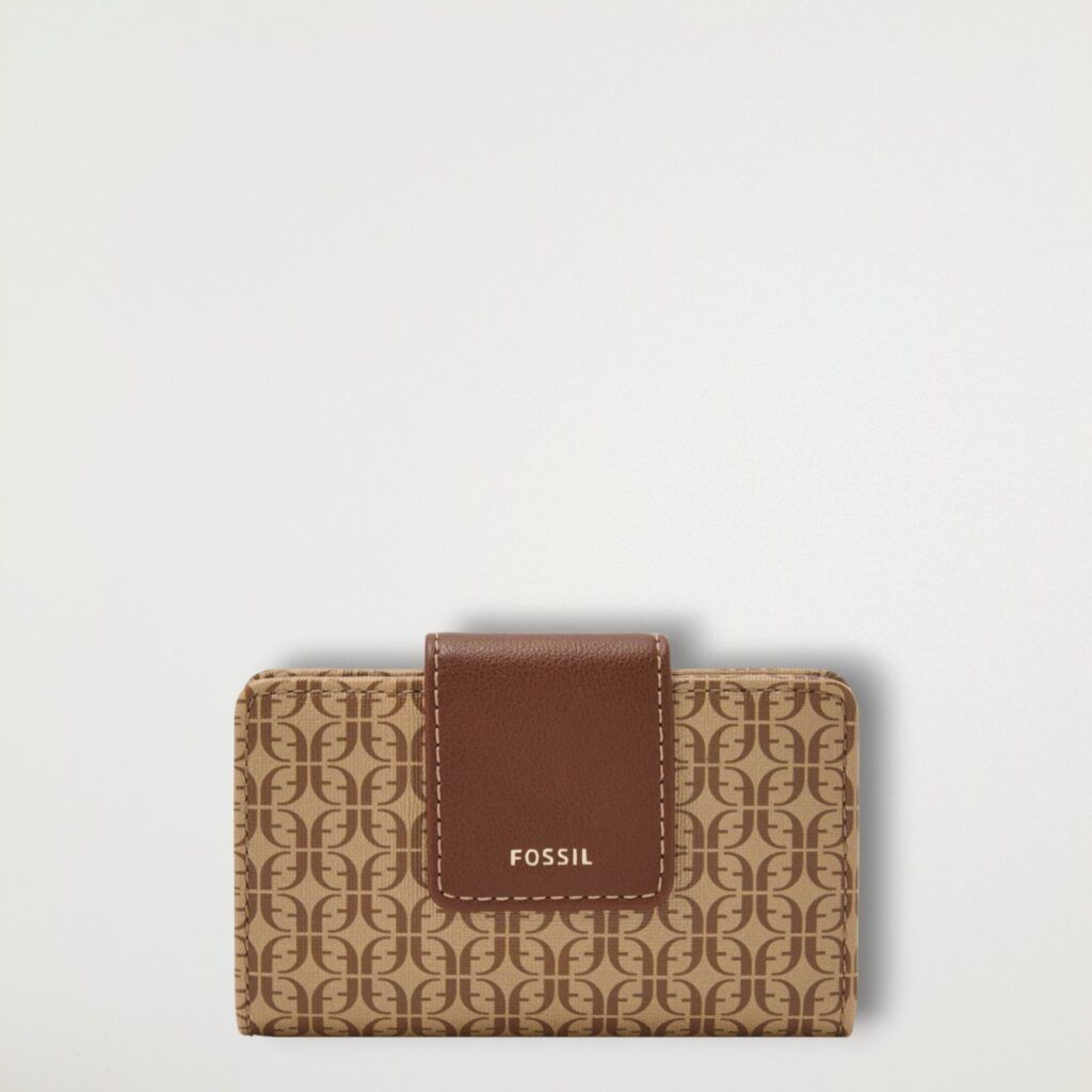 FO-306 Fossil フォッシル カードケース マディソン プリント マルチファンクション ブラウン