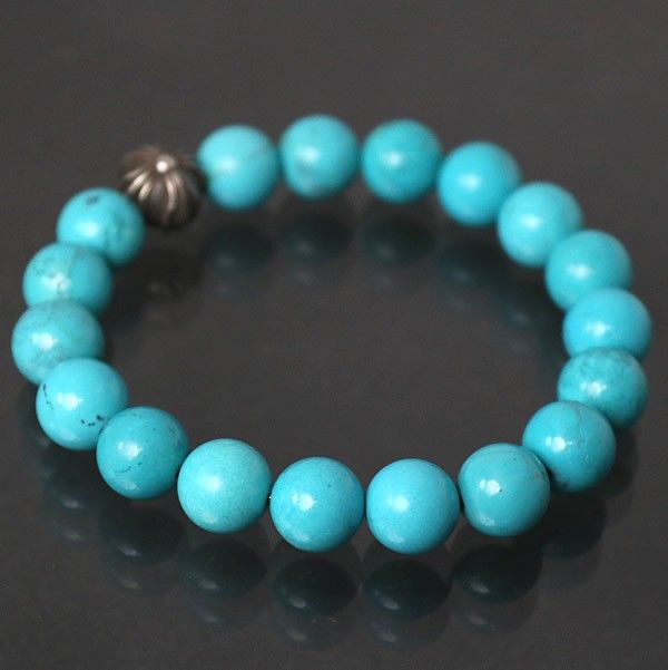 クロムハーツ ビーズブレスレット ターコイズ 8mm CHROME HEARTS 銀座