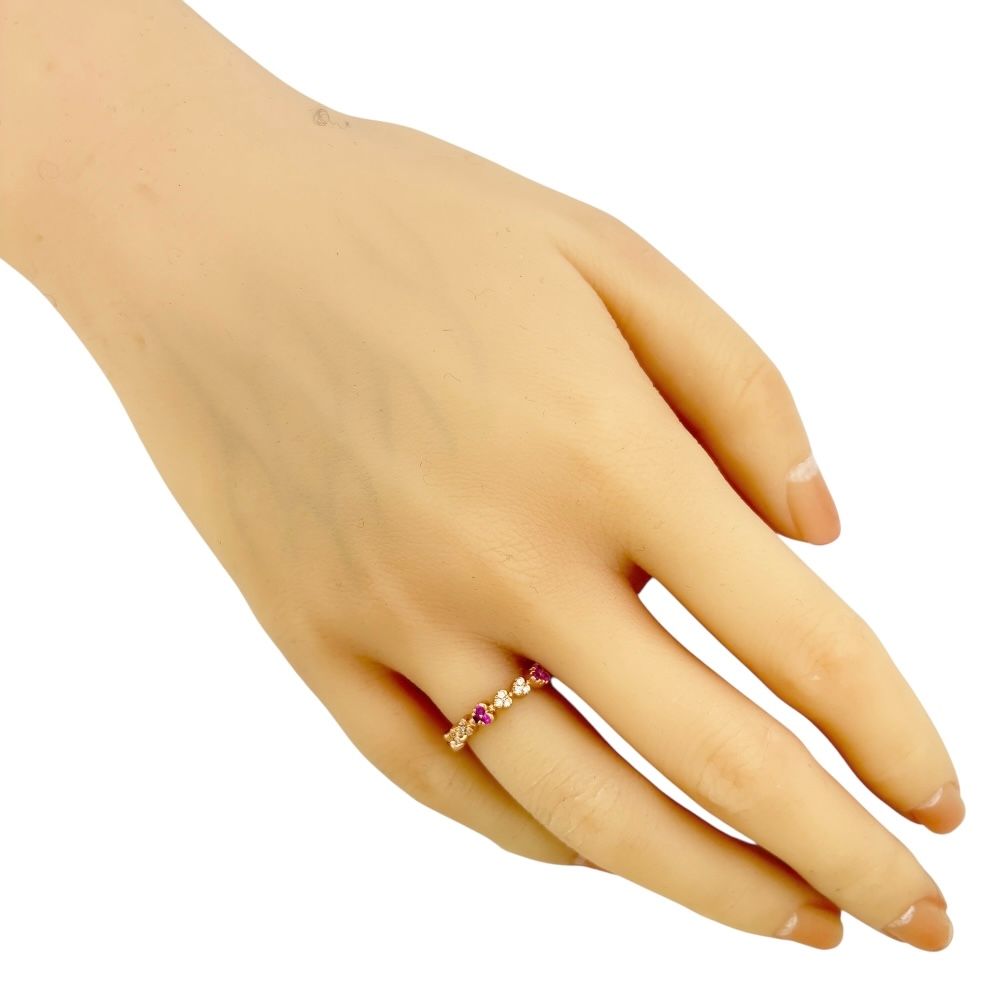 ポンテヴェキオ リング 指輪 9号 18金 K18ピンクゴールド ルビー レディース Ponte Vecchio ポンテヴェキオ